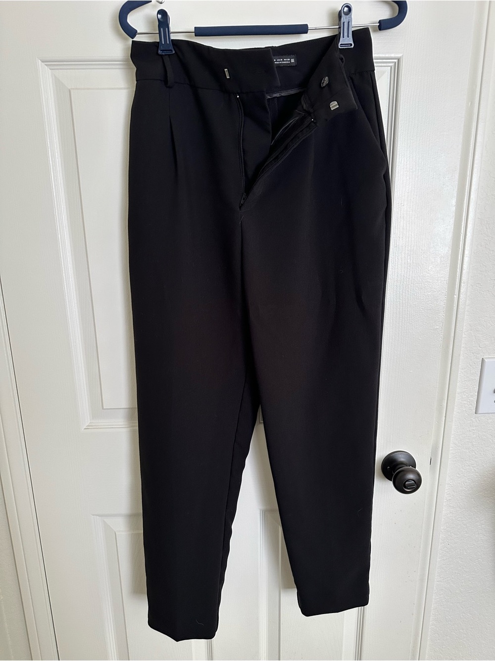 Zara Pleated Tapered Pants Women’s M Black